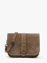 Cross Body Tas Velvet Leder Milano Bruin velvet VE25063