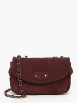 Cross Body Tas Vintage Leder Mila louise Bruin vintage 23040V