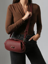 Cross Body Tas Nymphea Leder Nathan baume Rood nymphea 2-vue-porte