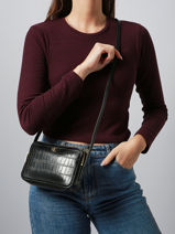 Cross Body Tas Croc Embossed Mono Calvin klein jeans Zwart croc embossed mono 4F3285G-vue-porte