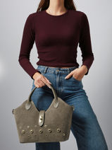 Handtassen Velvet Studs Milano Beige velvet studs VS25092-vue-porte