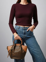 Cross Body Tas Gretel Ted lapidus Bruin gretel TLAU8931-vue-porte