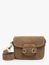 Cross Body Tas Velvet Leder Milano Beige velvet VE260611