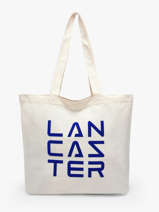 Schoudertas Tote Bag 3 Lines Katoen Lancaster Beige tote bag 3 lines 6