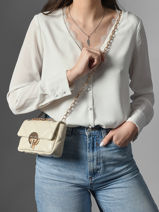 Cross Body Tas Nano Moon Leder Vanessa bruno Beige moon 84V40326-vue-porte