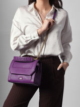 Handtas M Ninon Leder Lancel Violet ninon A09222-vue-porte