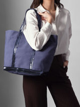 Handtas L Le Cabas Pailletten Vanessa bruno Violet cabas 1V40315-vue-porte