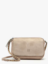 Cross Body Tas Leather Biba Beige leather BET12L