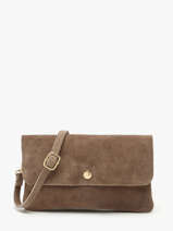 Cross Body Tas Velvet Leder Milano Beige velvet VE23067O
