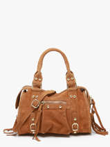 Cross Body Tas Velvet Leder Milano Bruin velvet VE24093O