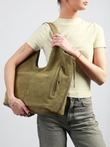 Schoudertas Vintage Leder Mila louise Beige vintage 23030V-vue-porte