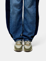 Sneakers City Uit Leder Hoff Groen men 12602403-vue-porte