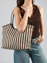 Schoudertas Rayure Nat et nin Bruin rayure RY-vue-porte