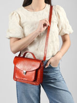 Cross Body Tas Melle George Star Leder Paul marius Rood star GEORGSTA-vue-porte