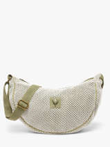 Cross Body Tas Resille Le voyage en panier Groen resille PM943