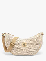 Cross Body Tas Resille Le voyage en panier Beige resille PM943