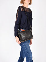 Cross Body Tas Heritage Leder Biba Zwart heritage POR2L-vue-porte
