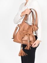 Bucket Bag M Premier Flirt Leder Lancel Blauw premier flirt A10110-vue-porte