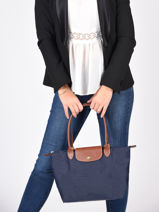 Longchamp Le pliage original Schoudertas Groen-vue-porte