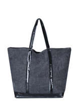 Handtas L Le Cabas Linnen Pailletten Vanessa bruno Blauw cabas lin 31V40315
