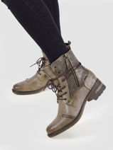 Enkellaarsjes Mustang Beige women 1229510-vue-porte