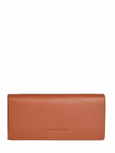 Longchamp Le foulonné Portefeuille Bruin