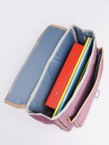 Boekentas 1 Compartiment Caramel et cie Roze boheme FI-vue-porte