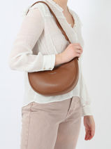 Cross Body Tas Firenze Leder Lancaster Beige firenze ST368-vue-porte