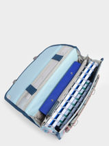 Boekentas Rétro 1 Compartiment Cameleon Blauw retro CA32-vue-porte