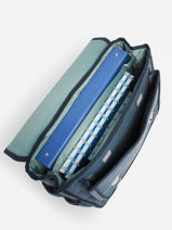 Boekentas 2 Compartimenten Caramel et cie Blauw fier GA-vue-porte