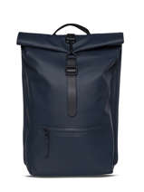 Rolltop Rucksack - Rugzak 1 Compartiment Met 14" Laptopvak Rains Blauw city 13320