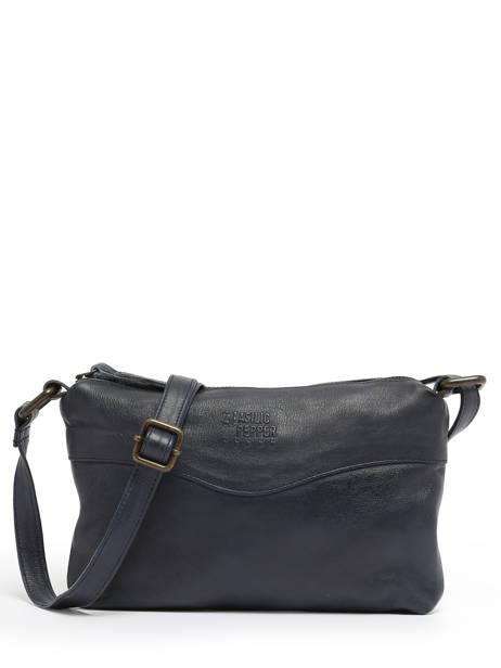 Cross Body Tas Cow Leder Basilic pepper Blauw cow BCOW68
