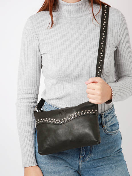 Cross Body Tas Glam Leder Basilic pepper Zwart glam BGLA68 ander zicht 1