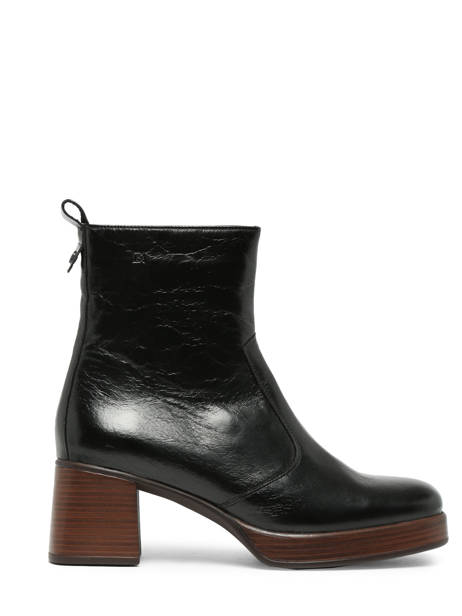 Enkellaarsjes Met Hak Cristel Uit Leder Dorking Zwart theme D9157