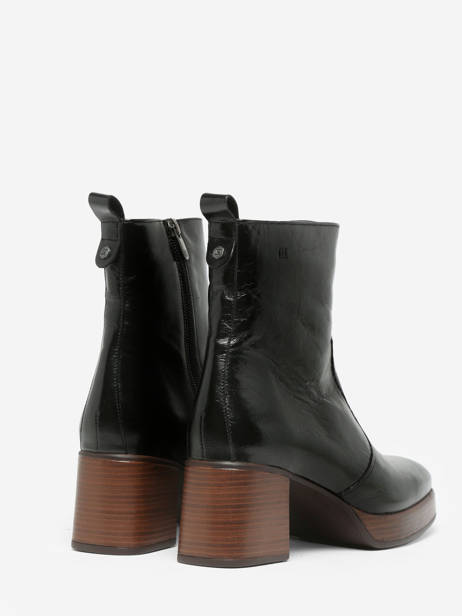 Enkellaarsjes Met Hak Cristel Uit Leder Dorking Zwart theme D9157 ander zicht 4