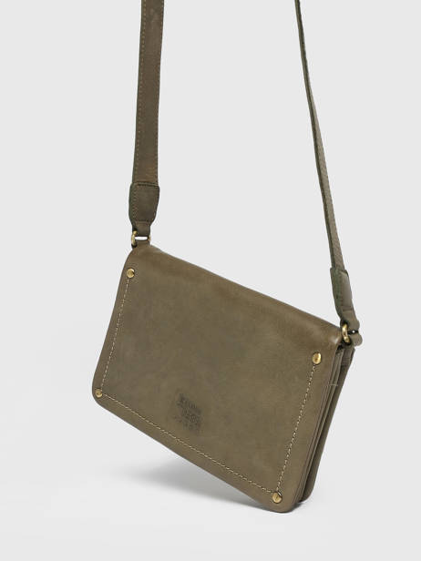 Cross Body Tas Boston Leder Basilic pepper Groen boston BBOS02 ander zicht 2