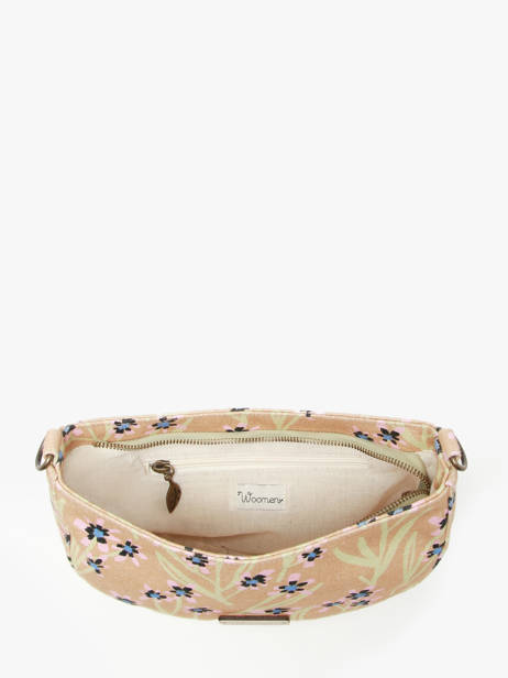 Cross Body Tas Angelonia Katoen Woomen Beige angelonia - 00WANG01 ander zicht 3