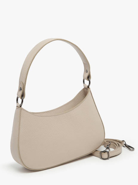 Schoudertas Caviar Leder Milano Beige caviar CA23120 ander zicht 2