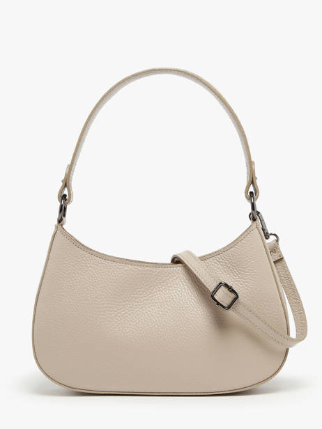 Schoudertas Caviar Leder Milano Beige caviar CA23120 ander zicht 4