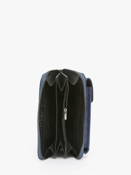 Telefoonetui /cross Body Leder Milano Blauw nine NI23068 ander zicht 3