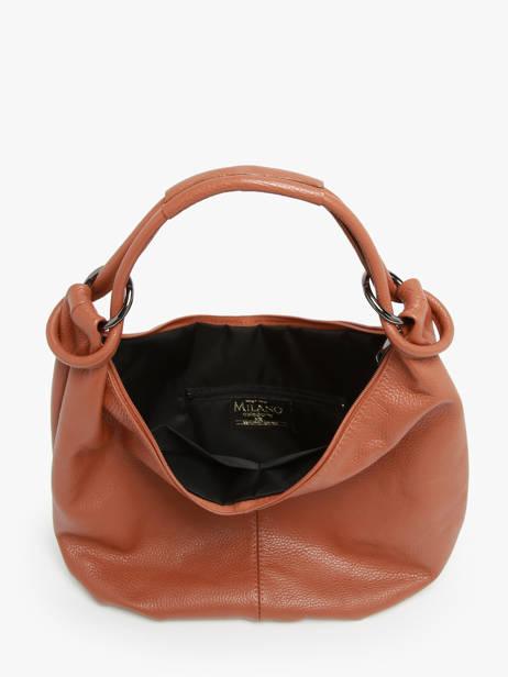 Schoudertas Caviar Leder Milano Bruin caviar CA23117 ander zicht 3