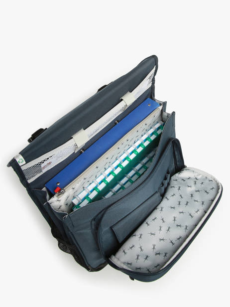 Boekentas Op Wieltjes Kind 2 Compartimenten Cameleon Blauw actual CR38 ander zicht 3