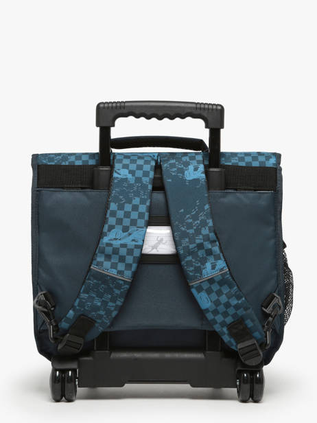 Boekentas Op Wieltjes Kind 2 Compartimenten Cameleon Blauw actual CR38 ander zicht 4