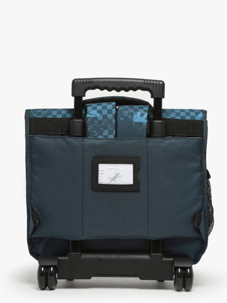 Boekentas Op Wieltjes Kind 2 Compartimenten Cameleon Blauw actual CR38 ander zicht 5