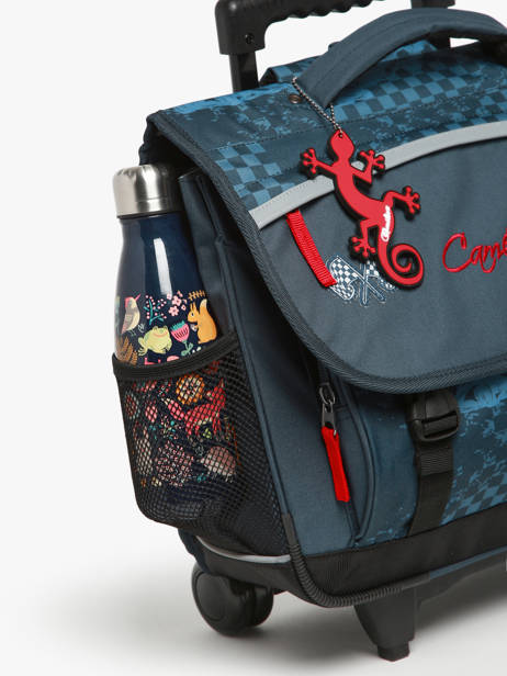 Boekentas Op Wieltjes Kind 2 Compartimenten Cameleon Blauw actual CR38 ander zicht 6