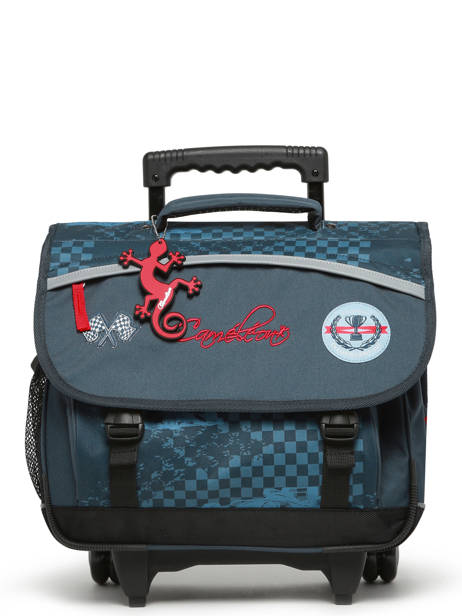 Boekentas Op Wieltjes Kind 2 Compartimenten Cameleon Blauw actual CR38 ander zicht 7