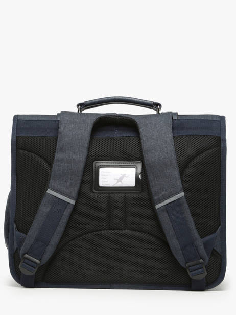 Boekentas Kinderen 3 Compartimenten Cameleon Blauw vintage urban CA41 ander zicht 4