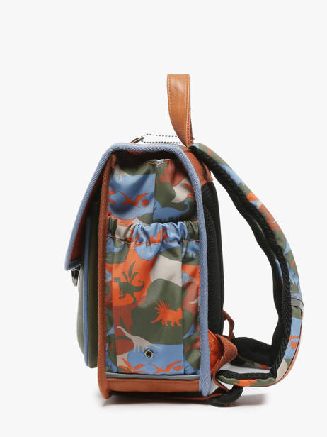 Rugzak Kleuter 1 Compartiment Cameleon Veelkleurig retro SD30 ander zicht 2