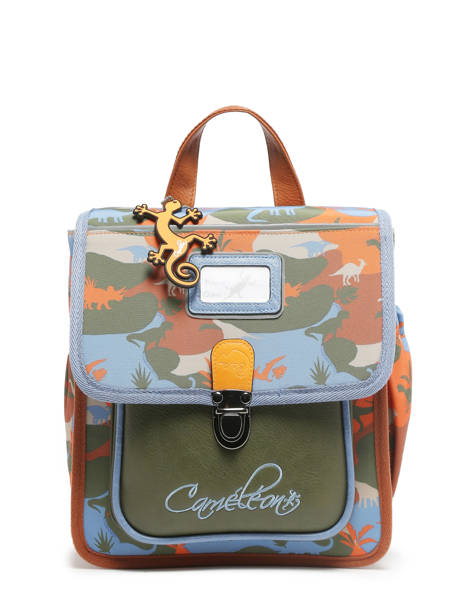 Rugzak Kleuter 1 Compartiment Cameleon Veelkleurig retro SD30 ander zicht 6