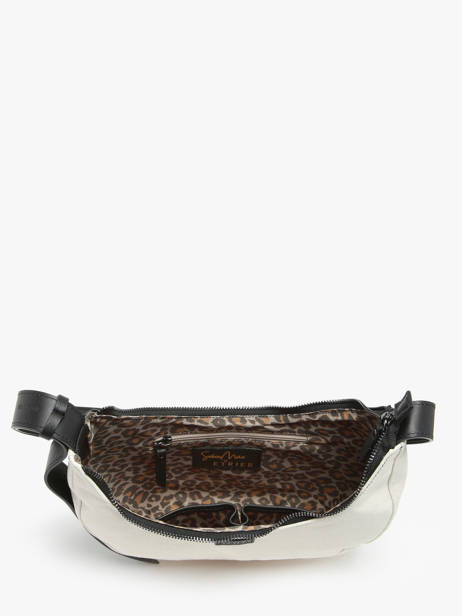 Schoudertas M Sosoomao Katoen En Leder Etrier Zwart sosoomao coton ECSC057M ander zicht 3